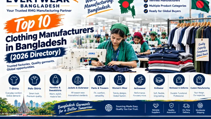 Top 10 Clothing Manufacturers in Bangladesh (2026 Directory)