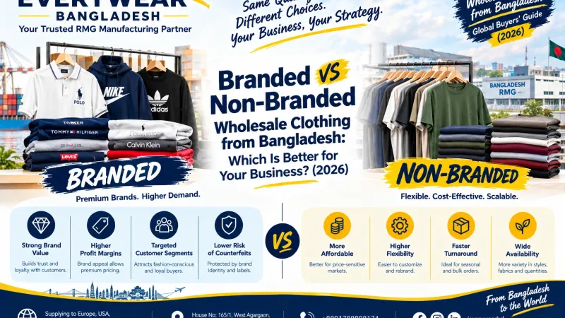 Branded vs Non-Branded Wholesale Clothing from Bangladesh: Which Is Better for Your Business? (2026)
