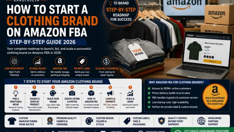 How to Start a Clothing Brand on Amazon FBA – Step-by-Step Guide 2026