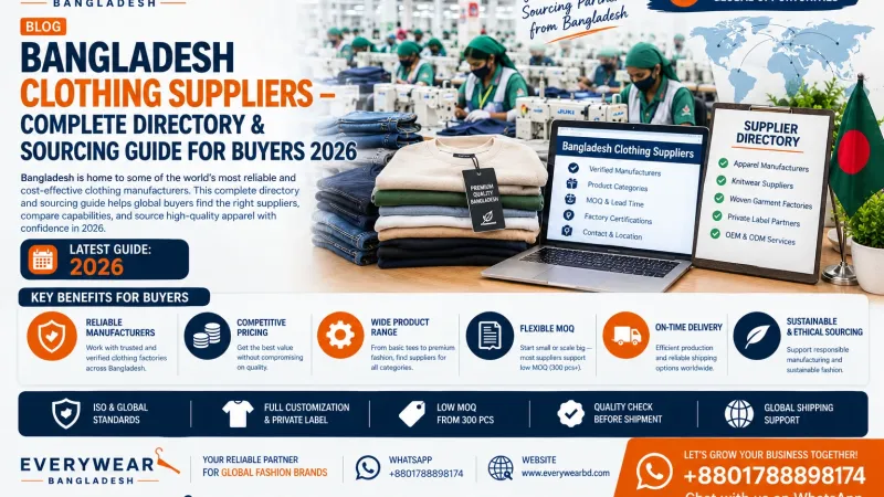 Bangladesh Clothing Suppliers – Complete Directory & Sourcing Guide for Buyers 2026