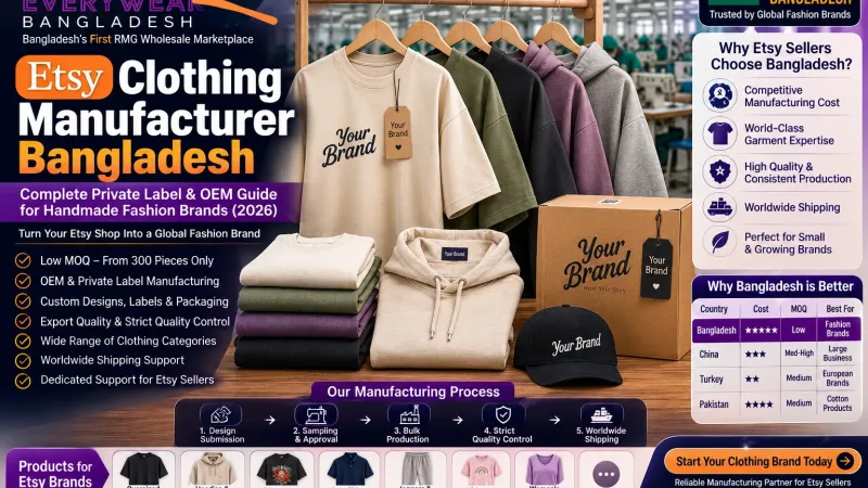 Etsy Clothing Manufacturer Bangladesh | Private Label & OEM Factory (2026)