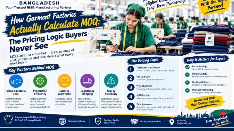 How Garment Factories Actually Calculate MOQ: The Pricing Logic Buyers Never See