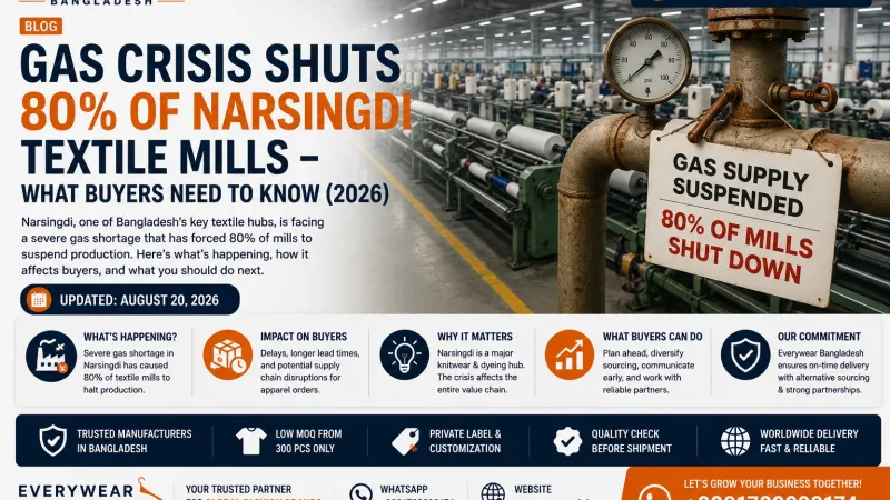 Gas Crisis Shuts 80% of Narsingdi Textile Mills – What Buyers Need to Know (2026)