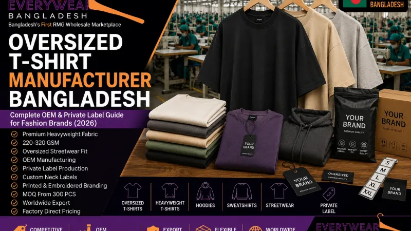Oversized T-Shirt Manufacturer Bangladesh: Complete OEM & Private Label Guide for Fashion Brands (2026)