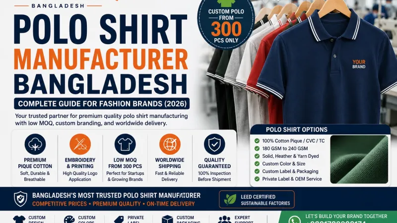 Polo Shirt Manufacturer Bangladesh – Complete Guide for Fashion Brands (2026)