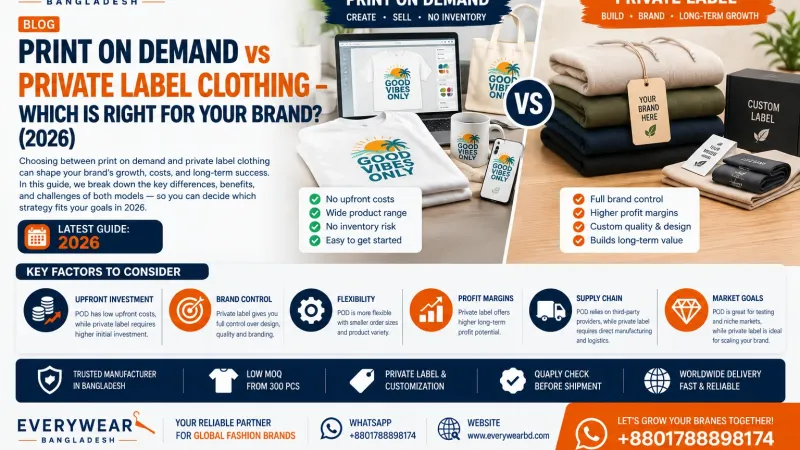 Print on Demand vs Private Label Clothing – Which Is Right for Your Brand? (2026)