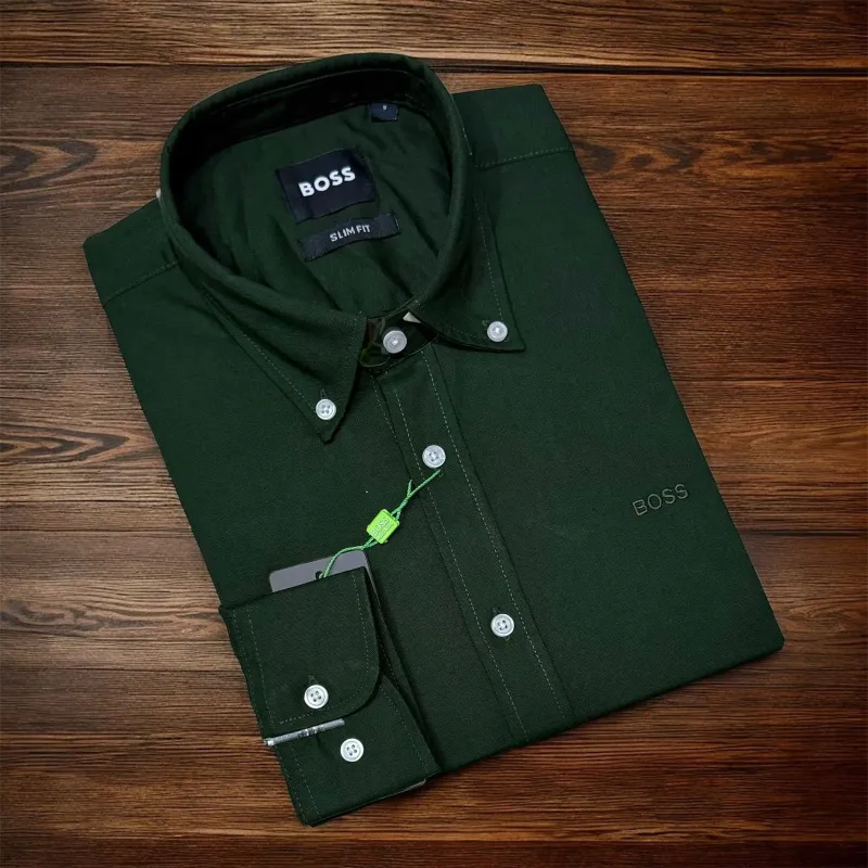 Boss Men's Premium Solid Oxford Shirt Wholesale Bangladesh
