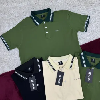 Amiri Men's Luxury Lycra Pique Polo Shirt Wholesale – Everywear Bangladesh 