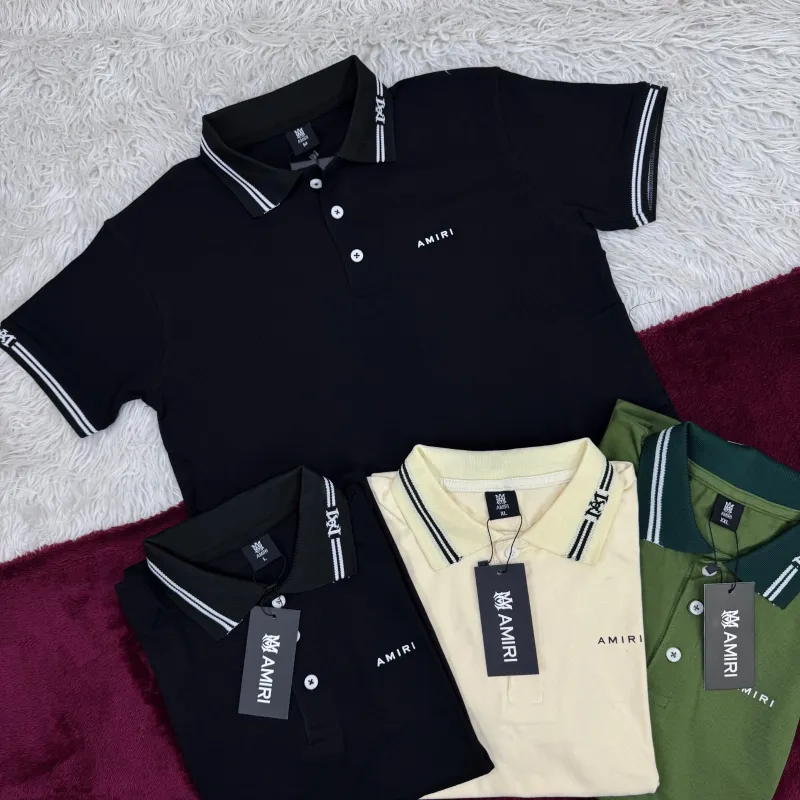 Amiri Men's Luxury Lycra Pique Polo Shirt Wholesale – Everywear Bangladesh Amiri Men's Luxury Lycra Pique Polo Shirt Wholesale – Everywear Bangladesh