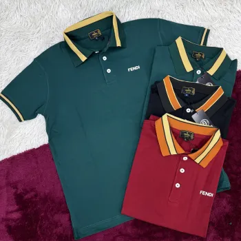 Fendi Men's Luxury Lycra Pique Polo Shirt Wholesale – Everywear Bangladesh