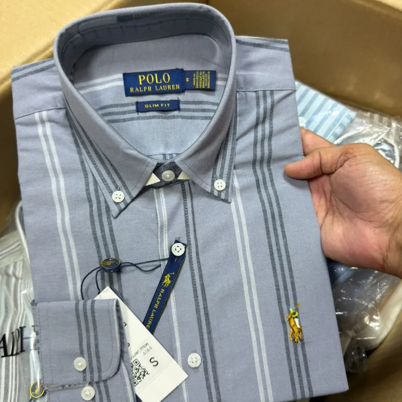 Ralph Lauren Men's Premium Stripe Shirt  Wholesale Bangladesh