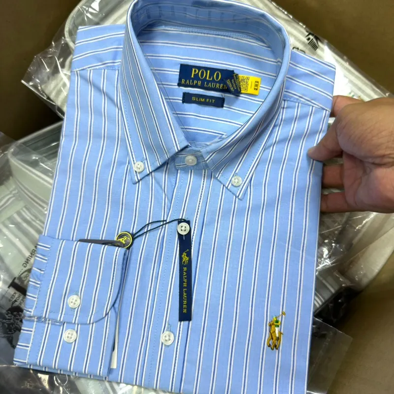 Ralph Lauren Men's Premium Stripe Shirt  Wholesale Bangladesh