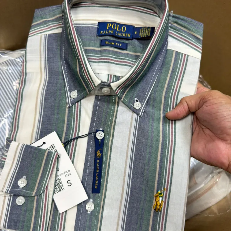 Ralph Lauren Men's Premium Stripe Shirt  Wholesale Bangladesh