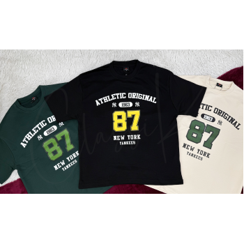 New York Men's Drop Shoulder Oversized T-Shirt Wholesale