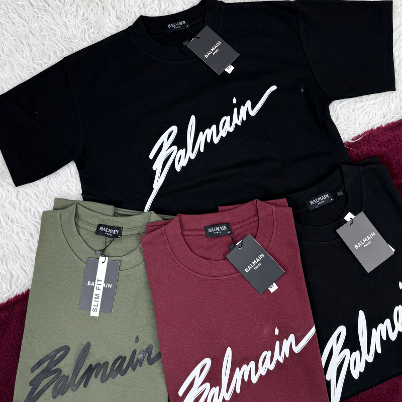 Balmain Men's Half Sleeve Super Combed T-Shirt Wholesale