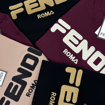 Fendi Men's Half Sleeve Super Combed T-Shirt Wholesale