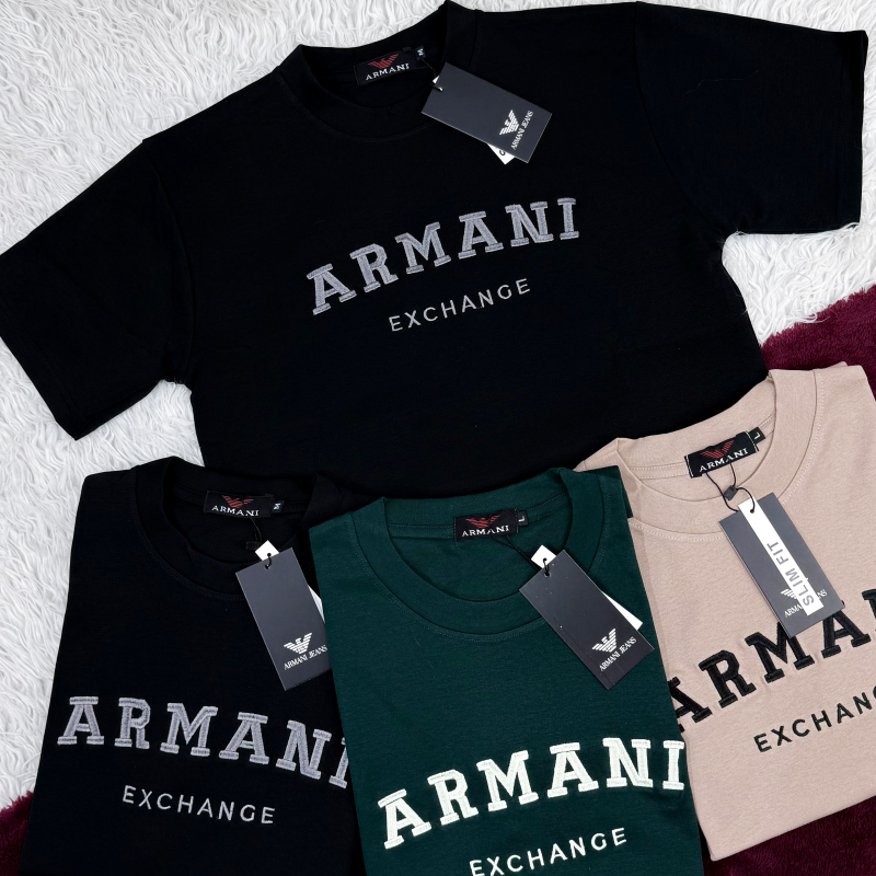 Emporio Armani Men's Half Sleeve Super Combed T-Shirt Wholesale