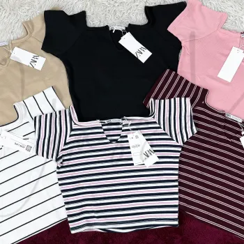 Zara Women’s V-Neck Crop Top Wholesale Bangladesh 2026