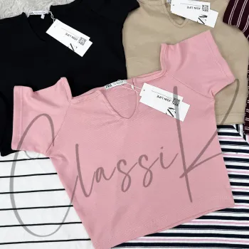 Zara Women’s V-Neck Crop Top Wholesale Bangladesh 2026
