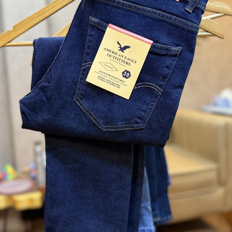 American Eagle Men's Slim Fit Denim Jeans Washed Blue Wholesale