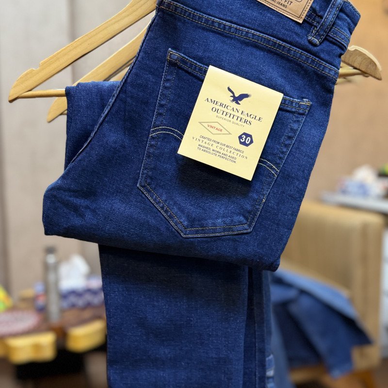 American Eagle Men's Slim Fit Denim Jeans Washed Blue Wholesale