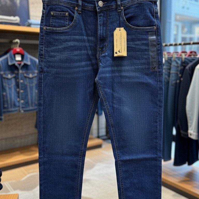 American Eagle Men's Slim Fit Denim Jeans Washed Blue Wholesale