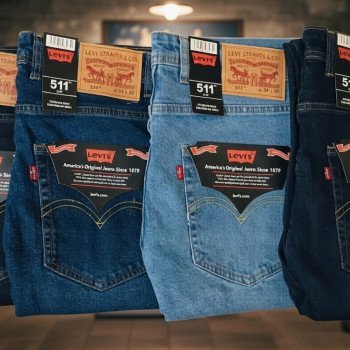 Levi's 511 Men's Straight Fit Denim Jeans Washed  Wholesale