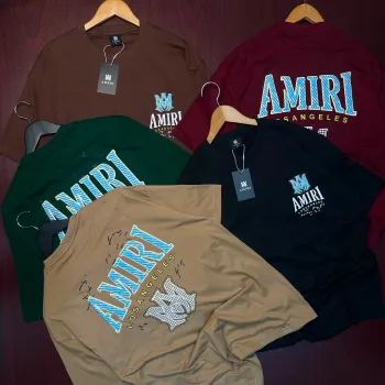 Amiri Men's Semi Drop Shoulder Premium T-Shirt Wholesale Bangladesh Amiri Men's Semi Drop Shoulder Premium T-Shirt Wholesale Bangladesh