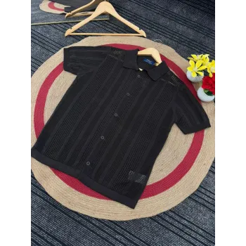 Ralph Lauren Glitchez Open Knit Self-Striped Casual Shirt Wholesale Bangladesh