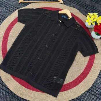 Ralph Lauren Glitchez Open Knit Self-Striped Casual Shirt Wholesale Bangladesh