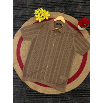 Ralph Lauren Glitchez Open Knit Self-Striped Casual Shirt Wholesale Bangladesh
