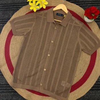 Ralph Lauren Glitchez Open Knit Self-Striped Casual Shirt Wholesale Bangladesh Ralph Lauren Glitchez Open Knit Self-Striped Casual Shirt Wholesale Bangladesh
