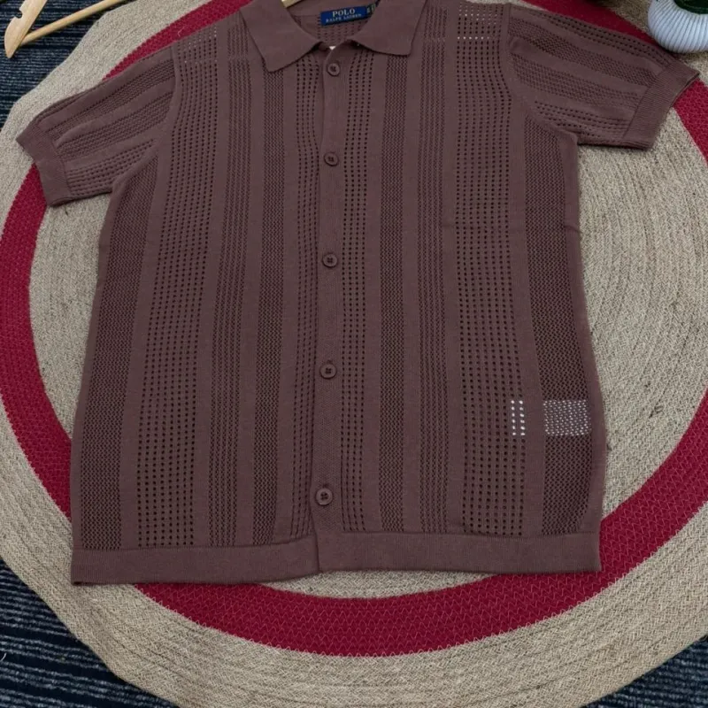 Ralph Lauren Glitchez Open Knit Self-Striped Casual Shirt Wholesale Bangladesh