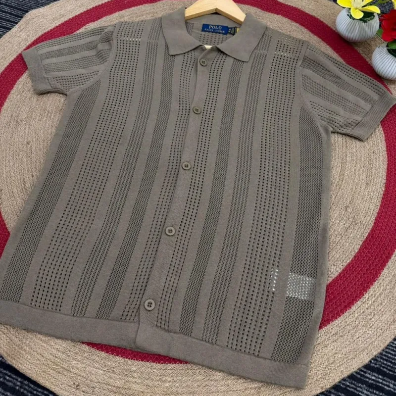 Ralph Lauren Glitchez Open Knit Self-Striped Casual Shirt Wholesale Bangladesh