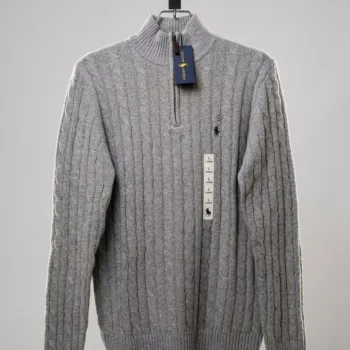 Men's 5-Gauge Cotton Half-Zip Sweater (Style BMF-ST639665) — Wholesale Bangladesh