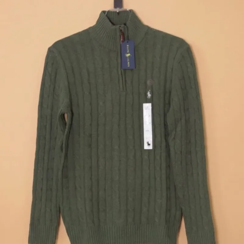 Men's 5-Gauge Cotton Half-Zip Sweater (Style BMF-ST639665) — Wholesale Bangladesh