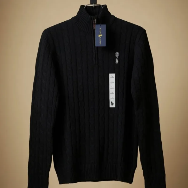 Men's 5-Gauge Cotton Half-Zip Sweater (Style BMF-ST639665) — Wholesale Bangladesh