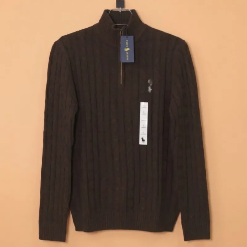 Men's 5-Gauge Cotton Half-Zip Sweater (Style BMF-ST639665) — Wholesale Bangladesh
