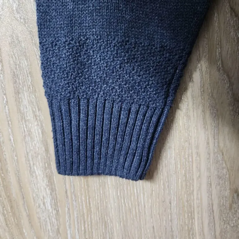Men's 5-Gauge Cotton Half-Zip Sweater (Style BGUF355348) — 26,000 Pcs Surplus Stock — Wholesale Bangladesh
