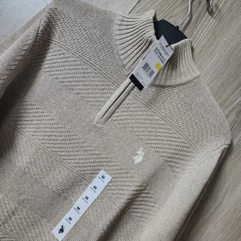 Men's 5-Gauge Cotton Half-Zip Sweater (Style BGUF355348) — 26,000 Pcs Surplus Stock — Wholesale Bangladesh