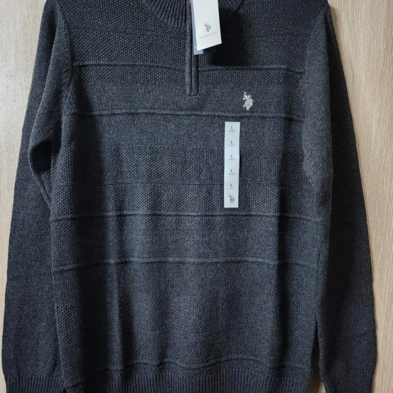 Men's 5-Gauge Cotton Half-Zip Sweater (Style BGUF355348) — 26,000 Pcs Surplus Stock — Wholesale Bangladesh