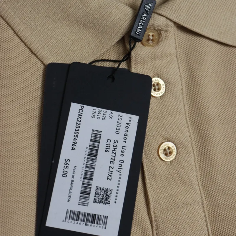 Armani Exchange Embroidery Premium Collar Polo Shirt Wholesale Bangladesh