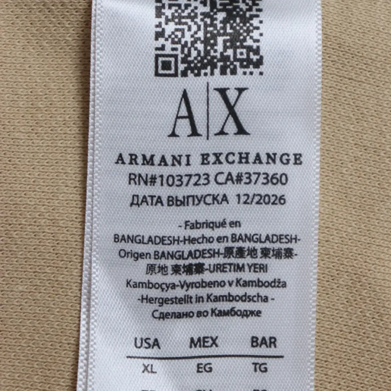 Armani Exchange Embroidery Premium Collar Polo Shirt Wholesale Bangladesh