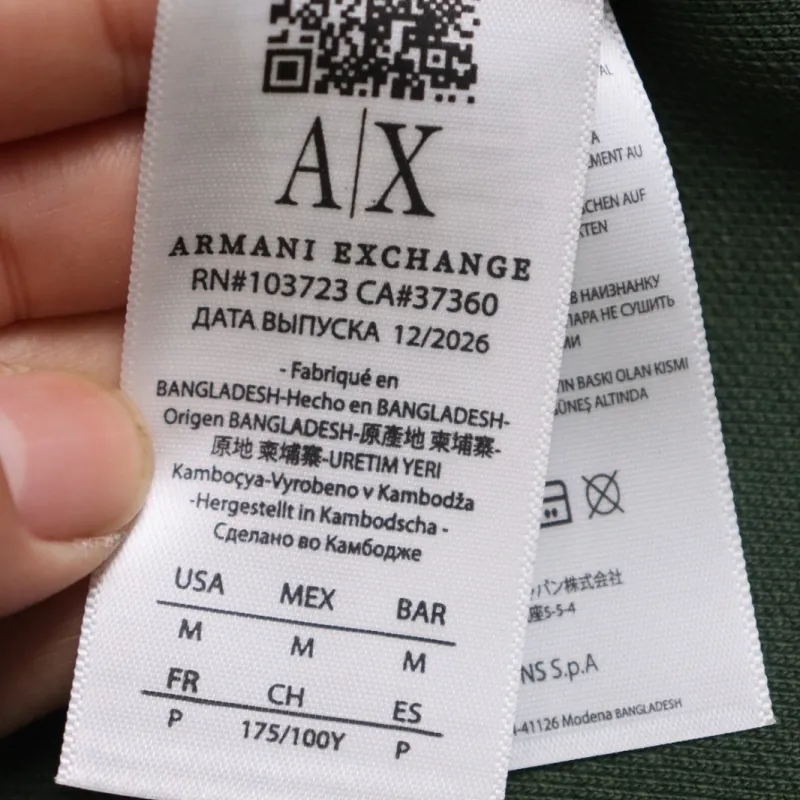 Armani Exchange Embroidery Premium Collar Polo Shirt Wholesale Bangladesh