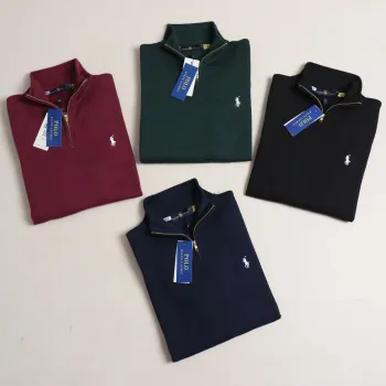 Ralph Lauren Embroidery Premium Quarter Zipper Sweatshirt Wholesale Bangladesh