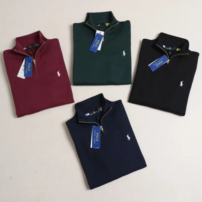 Ralph Lauren Embroidery Premium Quarter Zipper Sweatshirt Wholesale Bangladesh