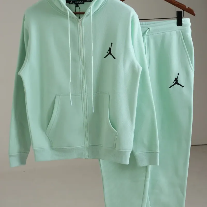 Men's Premium 340 GSM Cotton Fleece Zipper-Up Hoodie Set (Hoodie + Joggers, Embroidered) — Wholesale Bangladesh