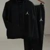 Men's Premium 340 GSM Cotton Fleece Zipper-Up Hoodie Set (Hoodie + Joggers, Embroidered) — Wholesale Bangladesh