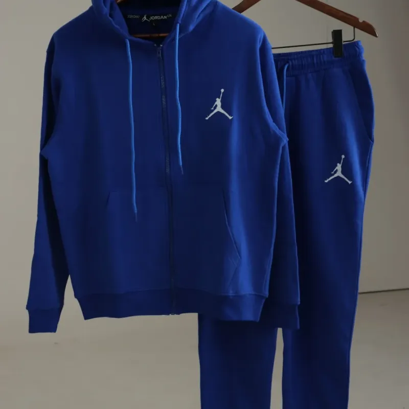 Men's Premium 340 GSM Cotton Fleece Zipper-Up Hoodie Set (Hoodie + Joggers, Embroidered) — Wholesale Bangladesh