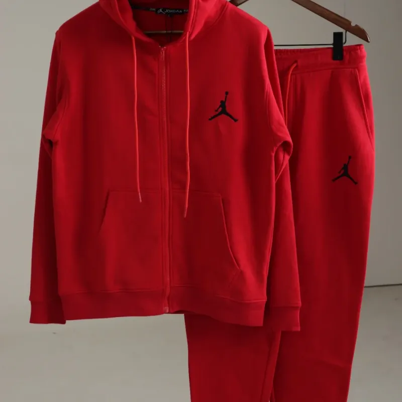 Men's Premium 340 GSM Cotton Fleece Zipper-Up Hoodie Set (Hoodie + Joggers, Embroidered) — Wholesale Bangladesh